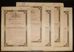 1881. 1000Ft járadékkölcsön (10x) bennük 3klf német szignettával (klf színvariánsokban) + cseh érvén...