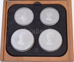 Kanada 1973. 5$ Ag (2xklf) "'Kingston' vitorlás", "Észak-Amerika térkép&quo...