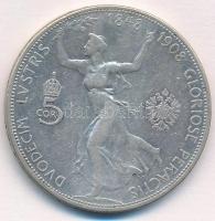 Ausztria 1908. 5K Ag "Ferenc József - Jubileum" T:2- 
Austria 1908. 5 Corona Ag "Fra...