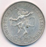 Mexikó 1968. 25P Ag Olimpia T:1-,2  Mexico 1968. 25 Pesos Ag Olympiad C:AU,XF  Krause KM#479.1