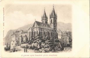 Garamszentbenedek, Hronsky Benadik, Sankt Benedikt; zárda templom. Myskovszki Viktor kiadása / abbey (EK)