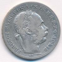 1885KB 1Ft Ag "Ferenc József / Barokk címer" T:2-,3 
Adamo M15