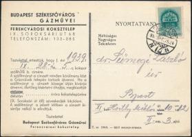 1939 Termokoksz cserépkályha reklám nyomtatványos levelezőlap, 14x10 cm