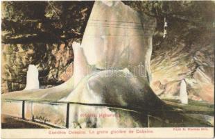 1908 Dobsina, Jégbarlang belső. Fejér E. kiadása / Eishöhle / ice cave interior (EK)