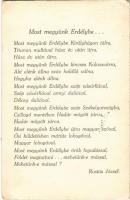 1940 Erdély, Most megyünk Erdélybe... Örömteljes üdvözlet a visszatért szent magyar földről / Hungarian irredenta + "1940 Kolozsvár visszatért" So. Stpl (EK)