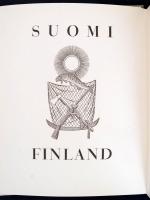 Suomi Finland. Ravensburg, 1954, 9 fametszetről készített illusztrációt tartalmazó mappa. Egészvászo...