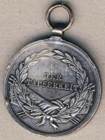 Ausztria DN cca 1860-as évek "Der Tapferkeit" Ag hadi érdemérem 17,7g T:2 ph