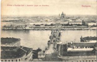1905 Budapest, Kilátás a Bazilika felé, Lánchíd. Divald Károly 18. sz.