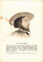 II. Lajos király / Louis II of Hungary (15 cm x 10,5 cm) (ragasztónyom / gluemark)