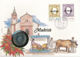 Portugália / Madeira 1981. 25E felbélyegzett borítékban, bélyegzéssel, német nyelvű leírással T:1  Portugal / Madeira 1981. 25 Escudos in envelope with stamp and cancellation, with German description C:UNC