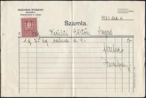 1931 Szeged, a királyi börtönnek címzett 3 db számla (Buchwald Tibor, Szenesi Ferenc)