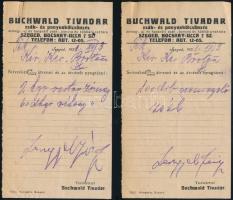 1931 Szeged, a királyi börtönnek címzett 3 db számla (Buchwald Tibor, Szenesi Ferenc)