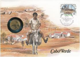 Zöld-foki Köztársaság 1980. 1E felbélyegzett borítékban, bélyegzéssel, német nyelvű leírással T:1  Cape Verde 1980. 1 Escudo in envelope with stamp and cancellation, with German description C:UNC