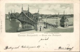1899 Budapest Ferenc József híd Litho