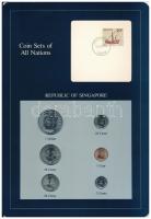 Szingapúr 1981-1982. 1c-1D (6xklf), Coin Sets of All Nations forgalmi szett felbélyegzett kartonlapon T:1,1- Singapore 1981-1982. 1 Cent - 1 Dollar (6xdiff) Coin Sets of All Nations coin set on cardboard with stamp C:UNC, AU