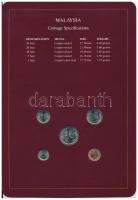 Malajzia 1981-83. 1S - 50S (5xklf), "Coin Sets of All Nations" forgalmi szett felbélyegzet...