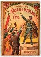 1916 Nagy képes Kossuth naptár. Litografált címlappal hátsó borító nélkül