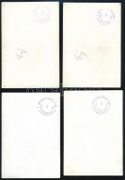 cca 1950-1960 5 db régi színházi fotó, a hátoldalukon Művészi Fotók KTSZ, Debrecen bélyegzéssel, 12x...
