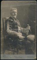 Lovasi Lovassy Ferenc (1862-1915), keményhátú fotó Uher Ödön budapesti műterméből, sérült, 21,5×13 cm