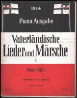 2 db kottafüzet dekoratív címlapokkal: Svéd induló. 1914 Vaterlandische Lieder und Märsche