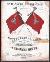 cca 1910 2 db lengyel háborús zeneműveket tartalmazó kottafüzet dekoratív címlapokkal:Vaterlands Lie...