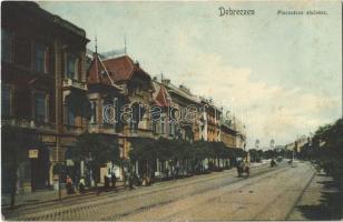 Debrecen, Piac utca alsó rész, Róth Sándor, Hartstein üzlete. Mihály Sámuel kiadása (fl)