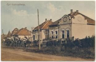 Eger, Tisztviselőtelep. Baross nyomda 1914/18 (kissé ázott / slightly wet)