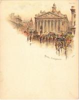 London, Royal Exchange, litho (11,5 cm x 9 cm)