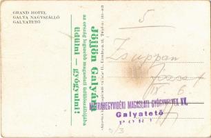 Galyatető (Mátraszentimre), Galya Nagyszálló, uszoda, fodrászterem, vízgyógyintézet, belsők. "J...