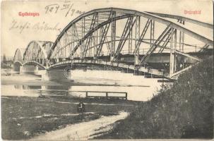 1909 Gyékényes, Dráva híd. Kiadja Pranger József 915.