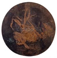 Kiss Kovács Gyula (1922-1984) DN "Bertsényi Miklós" egyoldalas, öntött Br plakett (106mm) ...