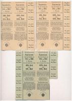 Ausztria 1915. Kenyér és lisztjegy, három ívben T:III Austria 1915. Bread and flour coupons in three sheets C:F