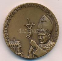 Tóth Sándor (1933-) 1991. II. János Pál pápa Magyarországon Br emlékérem dísztokban (42mm) T:1-