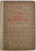 Weiner Leó: Elemző összhangzattan. (Funkció-tan.) Bp.,1944,Rózsvölgyi és Társa, 251+1 p. Kiadói kissé laza félvászon-kötésben, kissé kopott borítóval.