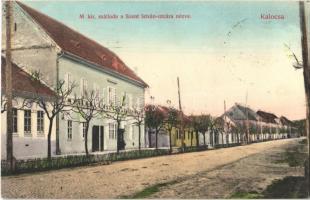 1911 Kalocsa, M. kir. szálloda a Szent István utcára nézve. Jurcsó Antal tulajdona és kiadása