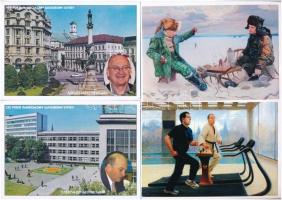 11 db MODERN motívum képeslap: ukrán és orosz sakk, Putyin / 11 modern Chess motive postcards: Ukraine and Russia, Putin