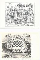 4 db MODERN repro motívum képeslap: sakk / 4 modern repro Chess motive postcards