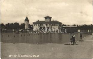 1931 Kecskemét, Széktói strandfürdő, medence. Szél Nándor kiadása