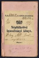 1922 Népfölkelési bizonyítvány