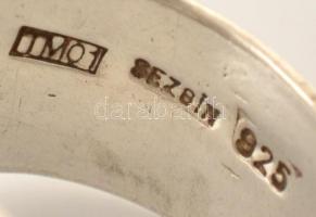 Ezüst(Ag) hétsávos gyűrű, jelzett, méret: 54, nettó: 8 g