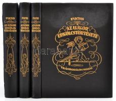 Fuchs, Eduard: Az újkor erkölcstörténete I-III. kötet. Bp.,é.n., Világirodalom-kiadás. Második kiadás. Számos képpel illusztrált. Kiadói aranyozott egészvászon kötés, 3. köteten kis szakadás de egyébként jó állapotban