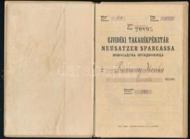 1918 Újvidék takarékpénztár betétkönyv