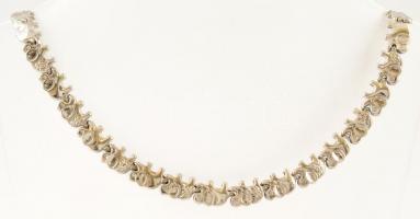 Ezüst(Ag) elefántos nyaklánc, jelzett, h: 43,5 cm, nettó: 19,8 g
