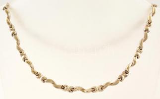 Ezüst(Ag) fantáziamintás nyaklánc, jelzett, h: 40,5 cm, nettó: 13,1 g