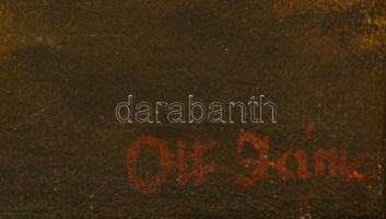 Ott János (?-?):  Macska arisztokraták. Olaj, vászon, (foltos, kifakult), hibás keretben, 50×70 cm