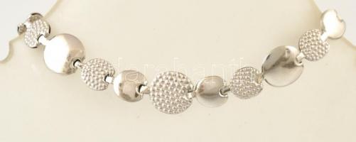 Ezüst(Ag) körös karkötő, jelzett, h: 18 cm, nettó: 4,5 g