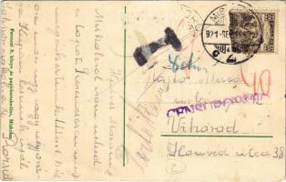 1921 Miskolc, Széchenyi utca, Lövy József Fia üzlete, Abraham fényképészete, villamos, Hitelintézet ...