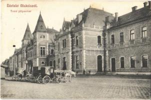 1911 Miskolc, Tiszai pályaudvar, vasútállomás, hintók. G. I. M. 112.