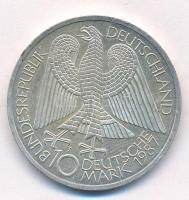 NSZK 1987J 10M Ag "750 éves Berlin" T:2 FRG 1987J 10 Mark Ag "750th Anniversary of Be...