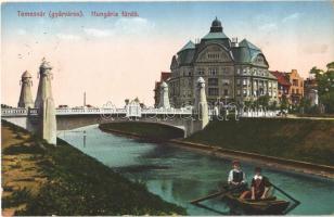 1914 Temesvár, Timisoara; Gyárváros, Hungária fürdő, híd / Fabrica, spa, bridge